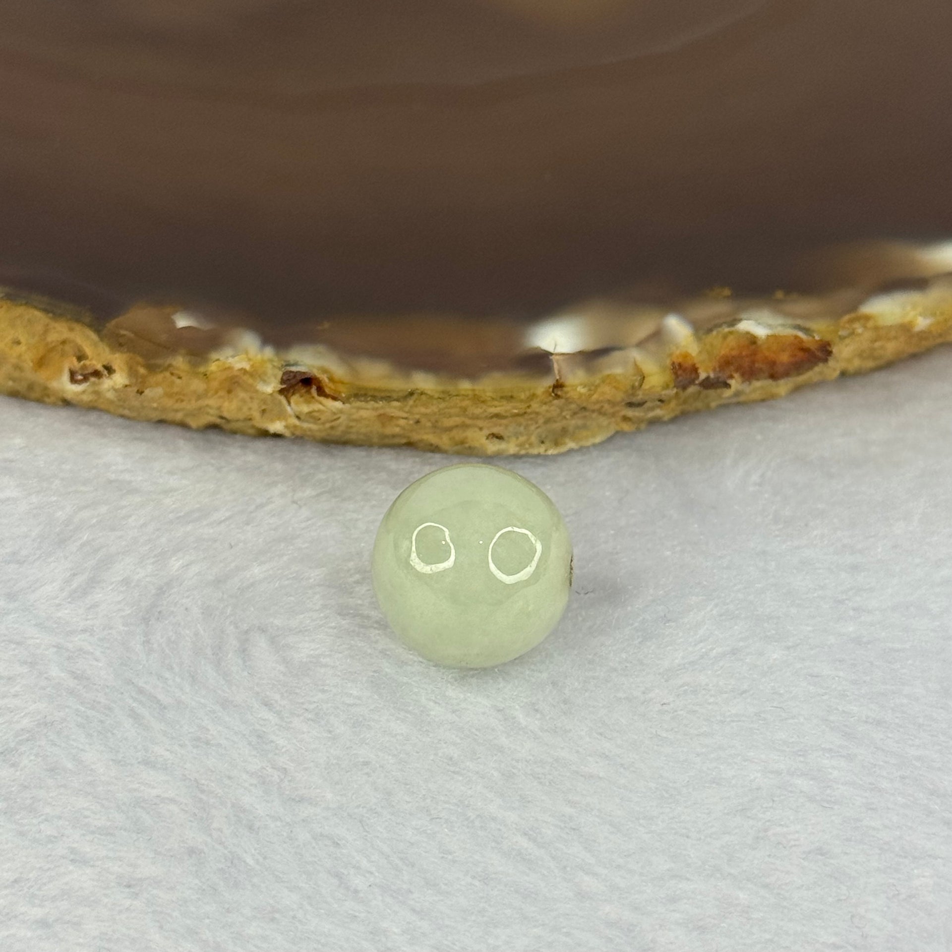 Type A Sky Blue Jadeite Bead for Bracelet/Necklace/Earrings/Ring 4.44g 13.8mm - Huangs Jadeite and Jewelry Pte Ltd