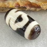 Natural Powerful Tibetan Old Oily Agate Double Bodhi Tree Bead Heavenly Master (Tian Zhu) 3.09g 1.92 by 10.0mm - Huangs Jadeite and Jewelry Pte Ltd