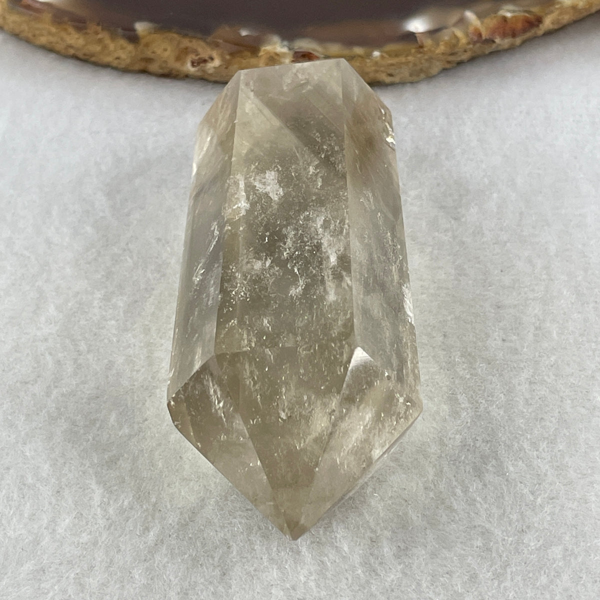 Natural Smoky Quartz Tower Display | (93.08g | 87.0 x 30.5 x 25.2mm | Grounding Catalyst, "Stone of Stability & EMF Shielding" Executive Anchor, Feng Shui Space Protection Column)