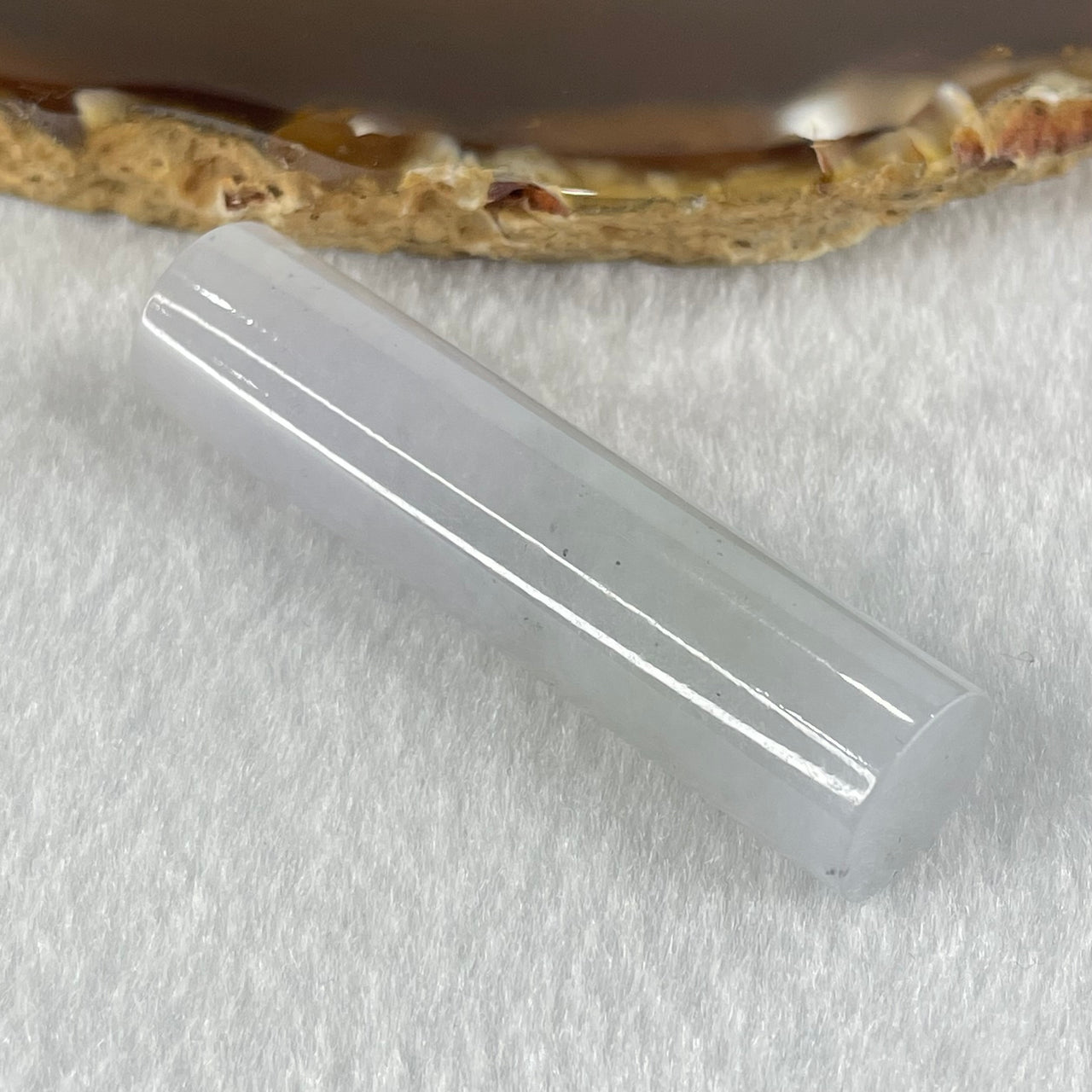 Type A Lavender with Wuji Grey Jadeite Pillar Pendant 20.30g 51.0 by 12.4mm - Huangs Jadeite and Jewelry Pte Ltd