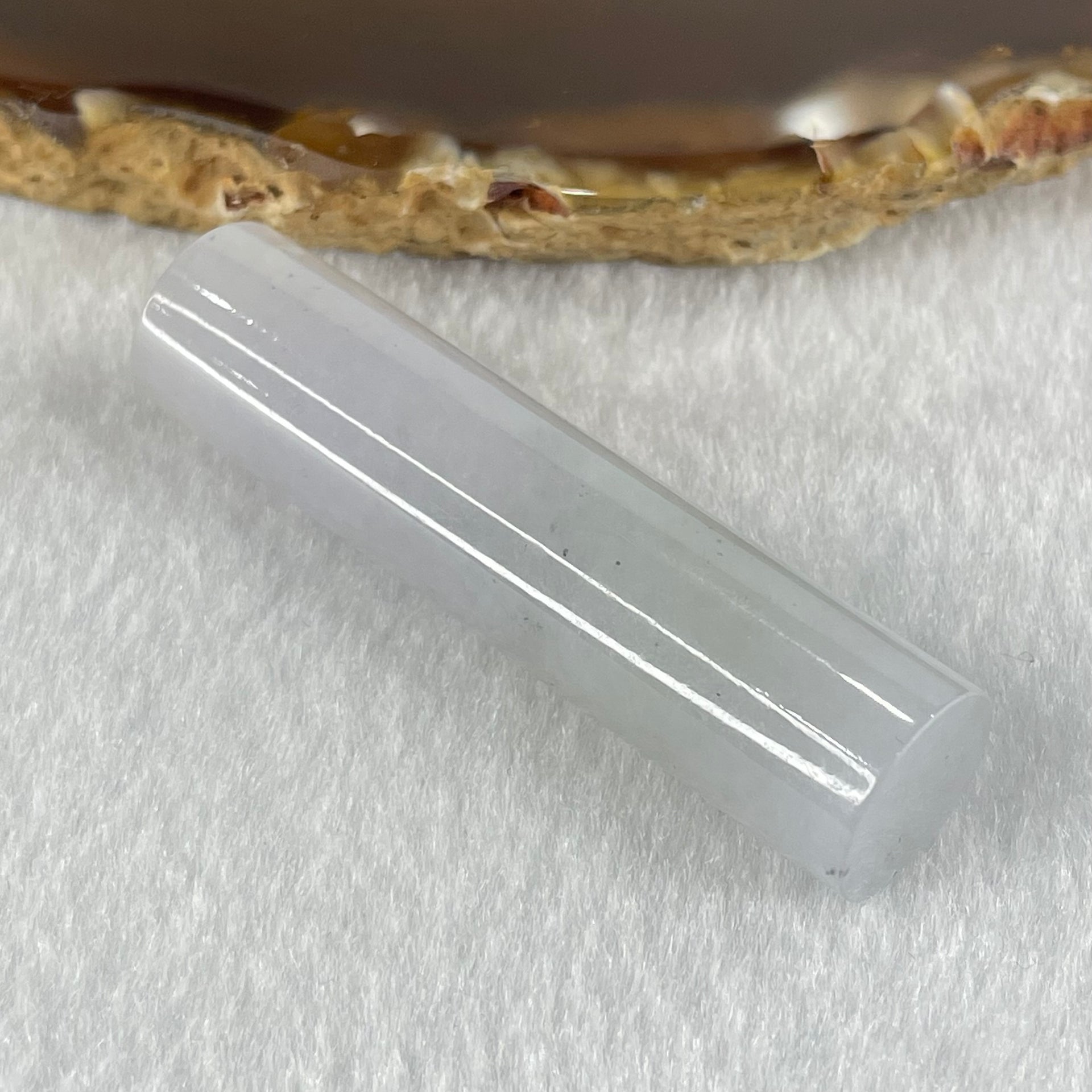 Type A Lavender with Wuji Grey Jadeite Pillar Pendant 20.30g 51.0 by 12.4mm - Huangs Jadeite and Jewelry Pte Ltd