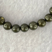 Natural Pyrite Beads Bracelet 天然黄铁矿手链 13.81g 15cm 6.6mm 28 Beads - Huangs Jadeite and Jewelry Pte Ltd