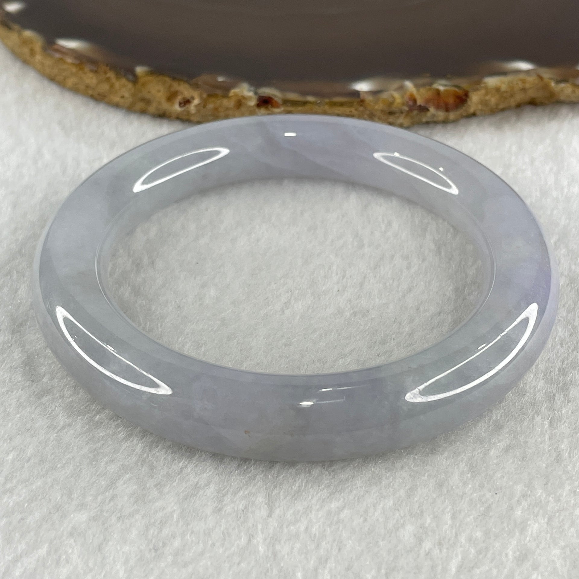 Certified Type A Natural Jelly Full Lavender Jadeite Bangle 76.19g Inner Diameter 58.8mm 11.5 by 11.8mm (Slight Internal Lines) - Huangs Jadeite and Jewelry Pte Ltd
