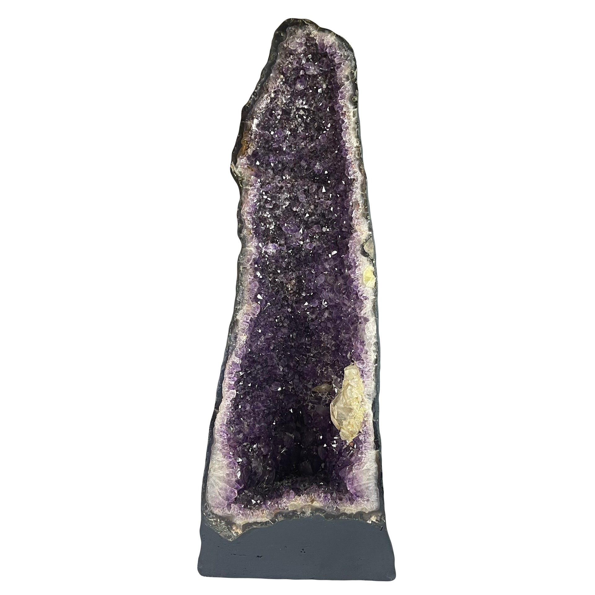 Natural Brazil Amethyst Cave with White Calcite 17,1633kg 220.0x230.0x590.0mm - Huangs Jadeite and Jewelry Pte Ltd