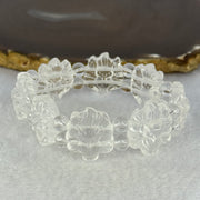 Natural Clear Quartz 9 Tail Fox Bracelet 39.45g 17cm 21.6 by 19.0 by 8.0mm 8pcs - Huangs Jadeite and Jewelry Pte Ltd