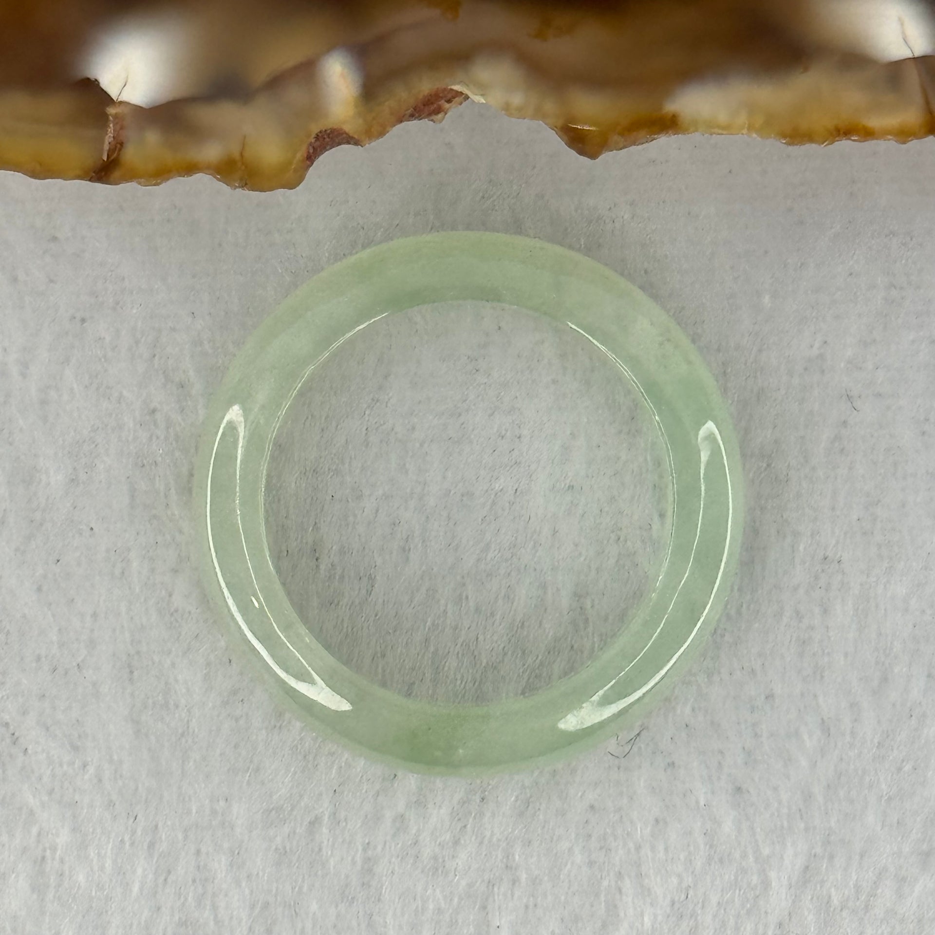 Type A Icy Light Green Jadeite Ring 3.35g 5.4 by 3.5mm US7.8 HK17.5 (Close to Perfect) - Huangs Jadeite and Jewelry Pte Ltd