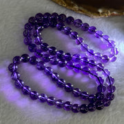 Good Grade Natural Amethyst Necklace 39.96g 52cm 7.5mm 79 Beads - Huangs Jadeite and Jewelry Pte Ltd