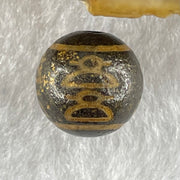 Natural Powerful Tibetan Old Oily Agate 5 Cai Shen Dzi Bead Heavenly Master (Tian Zhu) 1.47g 10.0 by 10.2mm - Huangs Jadeite and Jewelry Pte Ltd