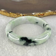 Type A Lavender with Green Piao Hua Jadeite Bangle Internal Diameter 55.4mm 64.10g 14.1 by 8.9mm (Internal Lines) - Huangs Jadeite and Jewelry Pte Ltd