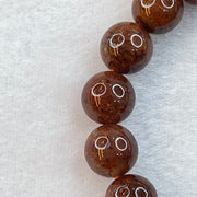 Natural Dark Red Phantom Quartz Bracelet 19.89g 14cm 9.2mm 19 Beads - Huangs Jadeite and Jewelry Pte Ltd