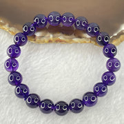 Very Good Grade Natural Amethyst Bracelet 21.52g 15.5cm 9.4mm 21 Beads - Huangs Jadeite and Jewelry Pte Ltd