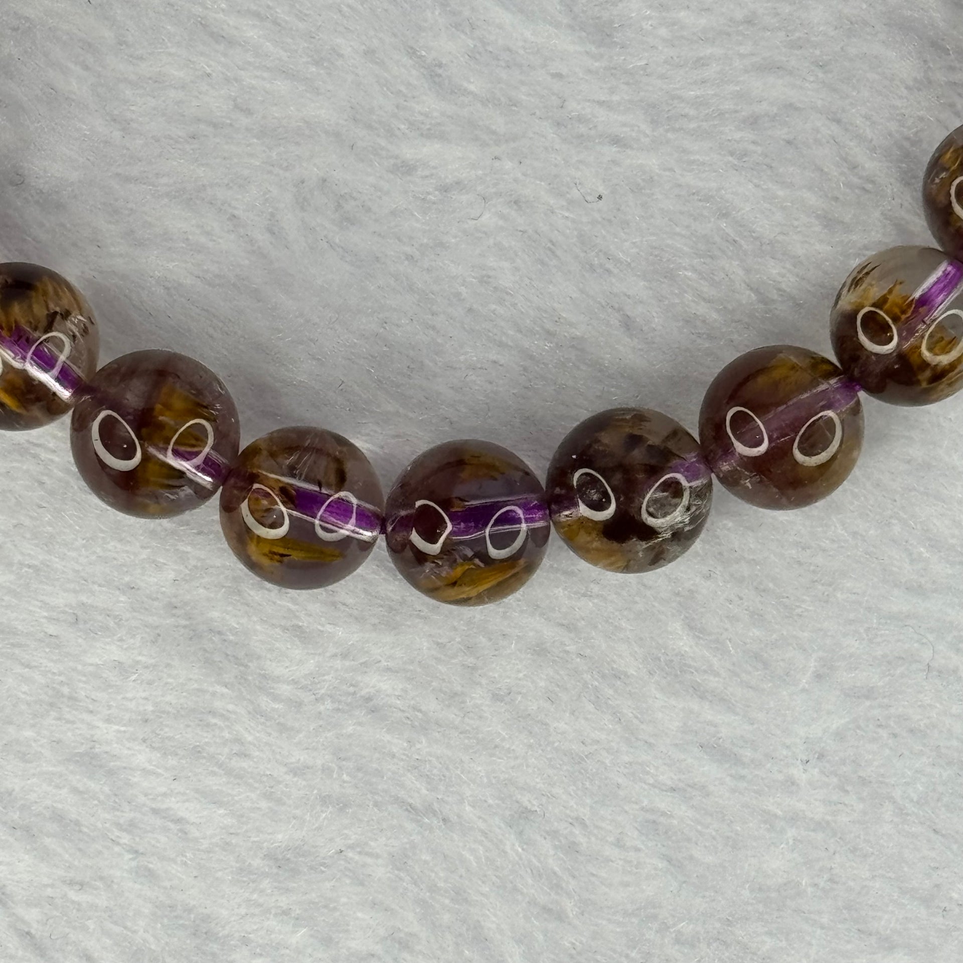 Very Good Grade Natural Auralite 23 Bracelet 天然激光23手链 16.96g 15.5cm 8.1mm 23 Beads - Huangs Jadeite and Jewelry Pte Ltd