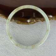 Type A Light Lavender Green and Brown Patches Jadeite Bangle 29.91g Internal Diameter 52.4mm 12.6 by 4.2mm (Very Slight Internal Line) - Huangs Jadeite and Jewelry Pte Ltd