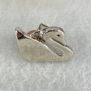 Natural Sunstone Bead with Crystals in S925 Sliver Swan Charm 3.31g 7.9mm - Huangs Jadeite and Jewelry Pte Ltd