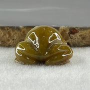 Natural Type A Yellow Jadeite Frog Pendant Charm 18.93g 31.7 by 26.4 by 16.9mm - Huangs Jadeite and Jewelry Pte Ltd