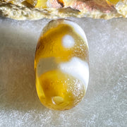 Natural Powerful Tibetan Old Oily Agate 3 Eyes Dzi Bead Heavenly Master (Tian Zhu) 三眼天诛 3.29g 19.3 by 10.5mm - Huangs Jadeite and Jewelry Pte Ltd