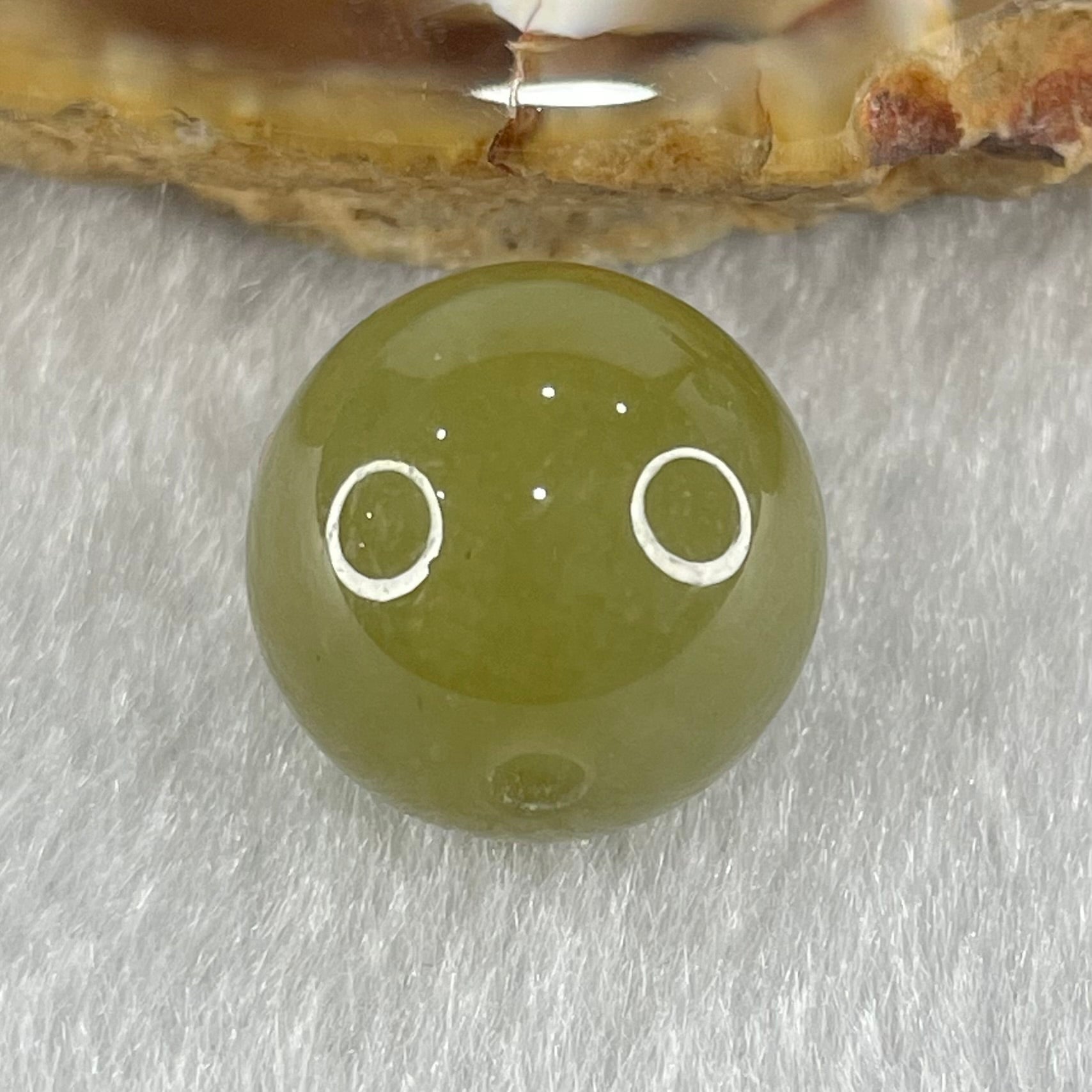 Type A Brown Jadeite Bead For Bracelet/Necklace 4.40g 13.8mm - Huangs Jadeite and Jewelry Pte Ltd