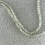Natural Type A Icy Faint Green to White Jadeite Beads Necklace 26.313g 60cm 5.0mm 126 Beads - Huangs Jadeite and Jewelry Pte Ltd