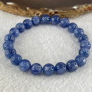 Natural Blue Kyanite Beads Bracelet 25.96g 15.5cm 8.9mm 22 Beads - Huangs Jadeite and Jewelry Pte Ltd
