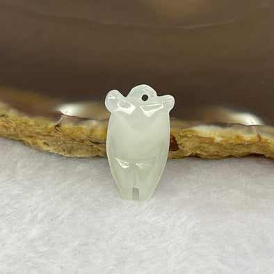 Type A Light Lavender Icy Jadeite Cicada 21.9 by 12.3 by 6.3 mm 2.46g - Huangs Jadeite and Jewelry Pte Ltd