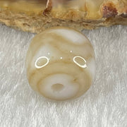 Natural Powerful Tibetan Old Oily Agate Tiger Tooth Daluo Dzi Bead Heavenly Master (Tian Zhu) 1.88g 9.7 by 11.0mm - Huangs Jadeite and Jewelry Pte Ltd