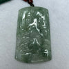 Type A Green Piao Hua with Lavender Jadeite Shan Shui Pendent 46.20g 64.7 by 42.3 by 7.8mm - Huangs Jadeite and Jewelry Pte Ltd