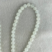 Type A White to Faint Blue Jadeite Beads Necklace 60.70g 66cm 7.1mm 98 Beads - Huangs Jadeite and Jewelry Pte Ltd