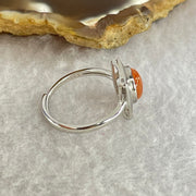 Good Grade Natural Golden Sun Stone in S925 Silver Ring (Adjustable Size) 2.08g 8.8 by 7.0 by 3.5mm - Huangs Jadeite and Jewelry Pte Ltd