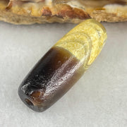 Natural Powerful Tibetan Old Oily Agate 1 Lines Dzi Bead Heavenly Master (Tian Zhu) 4.88g 28.4 by 10.6mm - Huangs Jadeite and Jewelry Pte Ltd