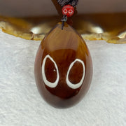 Natural Cognac with Red Amber Teardrop Shape Pendent 14.81g 44.9 by 30.5 by 19.0mm - Huangs Jadeite and Jewelry Pte Ltd
