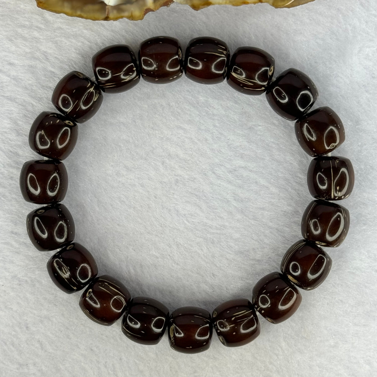 Old Bodhi Seed Beads Bracelet 紫金鼠手链 19.49g 18.5cm 11.1mm 19 Beads - Huangs Jadeite and Jewelry Pte Ltd