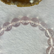 Natural Rose Quartz Beads Bracelet 天然玫瑰石英珠手链 33.93g 17cm 11.2mm 18 Beads - Huangs Jadeite and Jewelry Pte Ltd