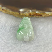 Type A Bright Green with Faint Lavender Jadeite Pixiu Pendent A货辣绿和浅紫罗兰翡翠貔貅吊坠 8.32g 22.8 by 16.2 by 12.0 mm - Huangs Jadeite and Jewelry Pte Ltd