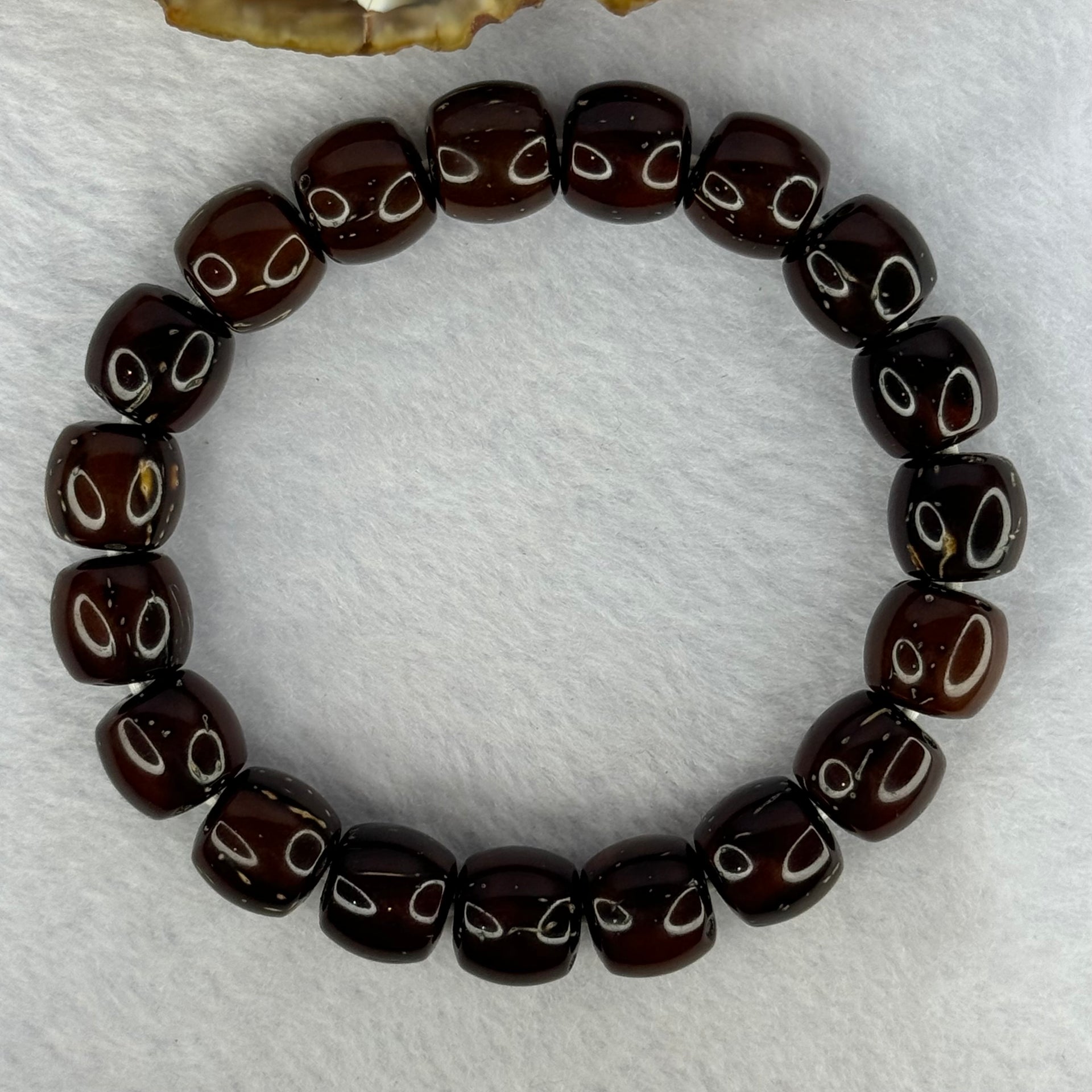 Old Bodhi Seed Beads Bracelet 紫金鼠手链 17.20g 18.5cm 11.5mm 19 Beads - Huangs Jadeite and Jewelry Pte Ltd