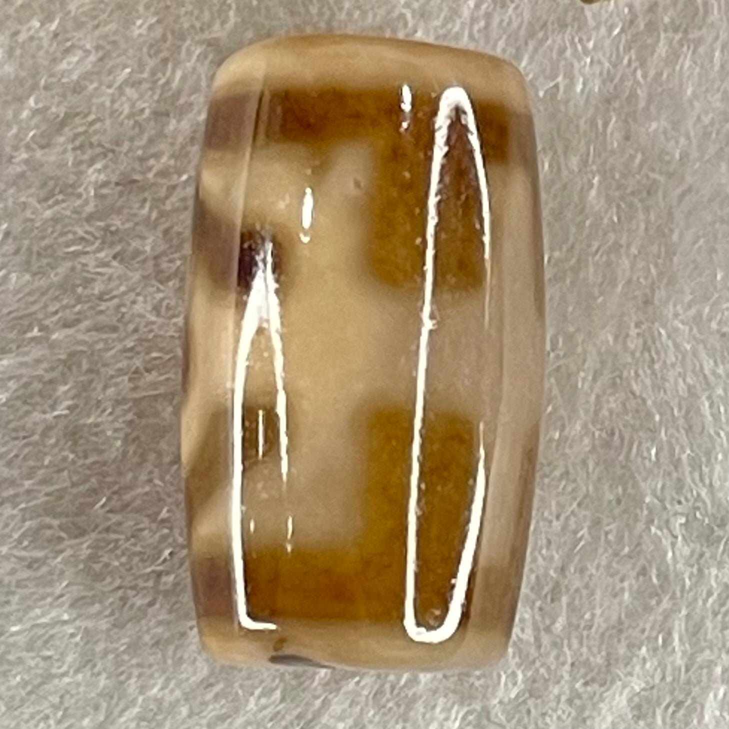 Natural Powerful Tibetan Old Oily Agate Patina Guiren Tairen Human Dzi Bead Totem Amulet Heavenly Master (Tian Zhu) 贵人天诛 4.70g 19.8 by 11.7mm - Huangs Jadeite and Jewelry Pte Ltd