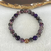 Good Grade Natural Blackcurrant Super 7 Beads Bracelet 12.59g 14cm 7.3mm 24 Beads - Huangs Jadeite and Jewelry Pte Ltd