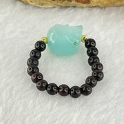 Natural Skull Agate Ring 3.20g 13.4 by 12.2 by 10.6mm, 4.3 by 16mm (Elastic) - Huangs Jadeite and Jewelry Pte Ltd