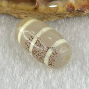 Natural Powerful Tibetan Old Oily Agate 3-Lines Dzi Bead Heavenly Master (Tian Zhu) 三行天诛 3.13g 17.7 by 9.9mm - Huangs Jadeite and Jewelry Pte Ltd