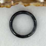 Type A Wuji Black Grey Jadeite Ring 2.47g 4.6 by 3.2mm US7.8 HK17.5 (Very Slight Internal Line) - Huangs Jadeite and Jewelry Pte Ltd