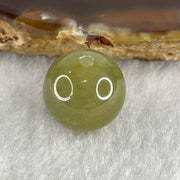 Natural Type A Yellowish Green Jadeite Bead Charm 4.15g 13.9mm - Huangs Jadeite and Jewelry Pte Ltd