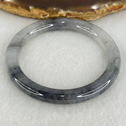 Type A Semi Icy Wuji Grey Jadeite Bangle Internal Diameter 52.9mm 34.23g 8.0 by 8.5mm (Slight Internal Lines) - Huangs Jadeite and Jewelry Pte Ltd
