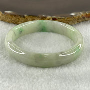 Type A Natural Green with Lavender Jadeite Bangle 33.91g Inner Diameter 51.0mm 10.9 by 7.0mm (Slight Internal Lines) - Huangs Jadeite and Jewelry Pte Ltd