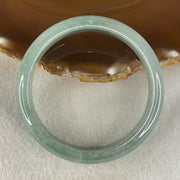 Type A Blueish Green Jadeite Bangle 48.91g Inner Diameter 57.1mm 12.9 by 7.2mm (Internal Line) - Huangs Jadeite and Jewelry Pte Ltd