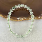 Special Grade Natural Green Phantom Quartz Bracelet 12.98g 15.5cm 7.3mm 26 Beads - Huangs Jadeite and Jewelry Pte Ltd