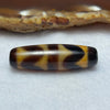Natural Powerful Tibetan Old Oily Agate Double Tiger Tooth Daluo Dzi Bead Heavenly Master (Tian Zhu) 虎呀天诛 7.33g 37.3 by 11.5mm - Huangs Jadeite and Jewelry Pte Ltd