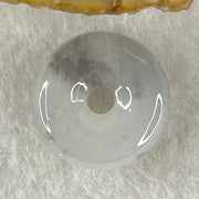 Type A Semi Icy Wuji Grey Jadeite Ping An Kou Donut Charm/Pendant 3.95g 16.7 by 6.8mm - Huangs Jadeite and Jewelry Pte Ltd
