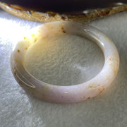 Certified Type A Greyish Lavender with Reddish Spot Jadeite Bangle Internal Diameter 53.7mm 48.30g 10.0 by 9.8mm ( Close to Perfect ) - Huangs Jadeite and Jewelry Pte Ltd