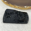 Type A Opaque Black Omphasite Jadeite Shan Shui with Benefactor Pendent A货墨翠山水贵人牌 
24.90g 60.5 by 42.6 by 5.9 mm - Huangs Jadeite and Jewelry Pte Ltd