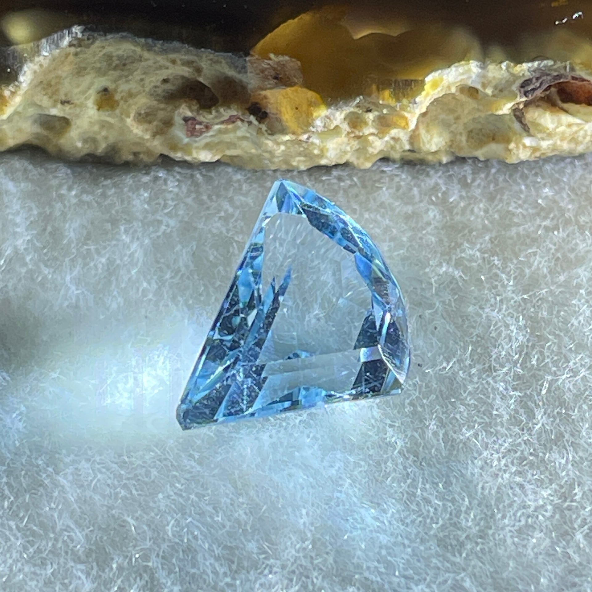 Natural Sky Blue Topaz Trillion Shape 6.20ct 13.6 by 10.8 by 6.8mm - Huangs Jadeite and Jewelry Pte Ltd