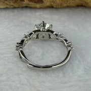 Cubic Zirconia in S925 Sliver Ring (Adjustable Size) 1.74g 6.5 by 4.5mm - Huangs Jadeite and Jewelry Pte Ltd